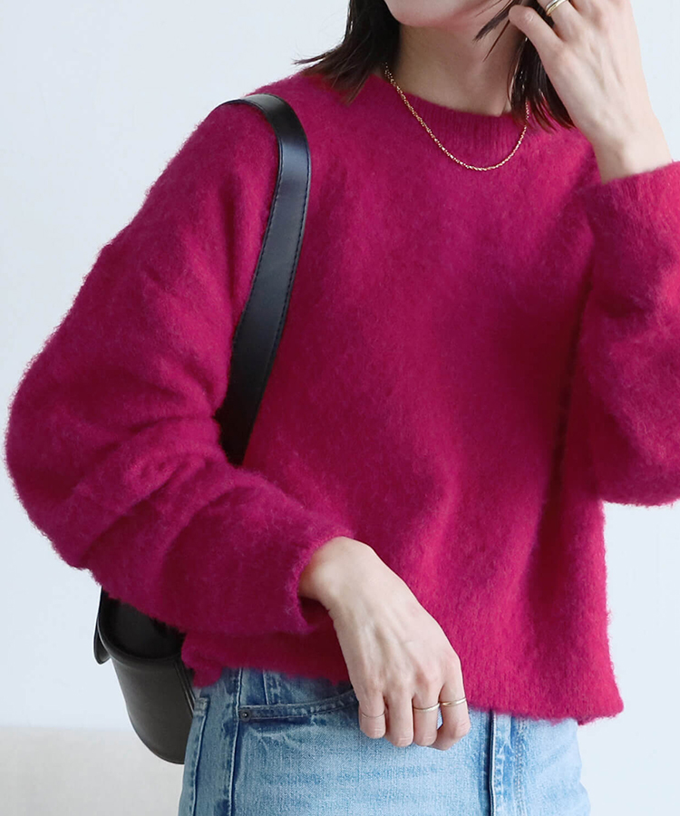 起毛ショート丈ニット