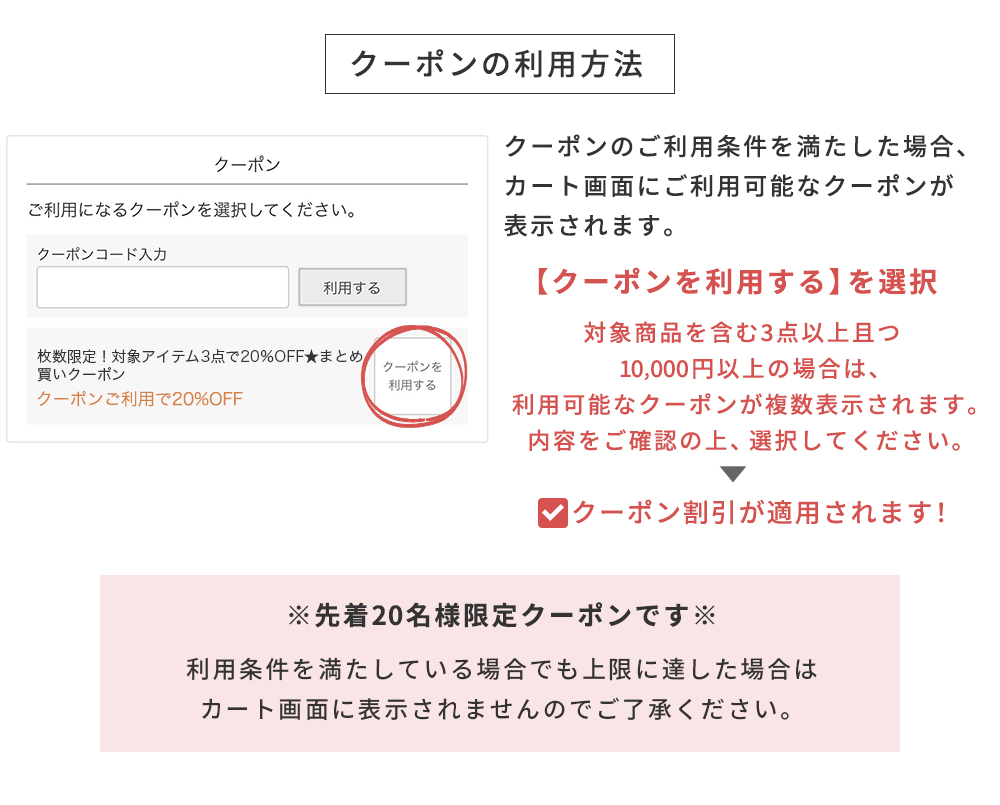 クーポンの利用方法