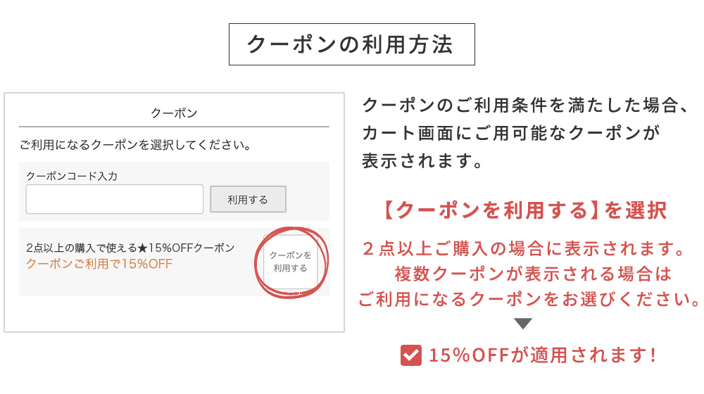 クーポンの利用方法