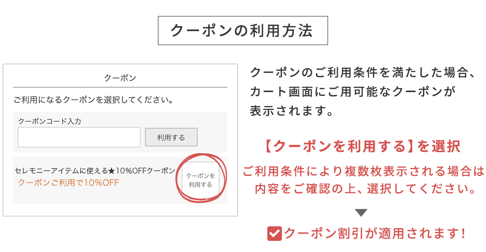 クーポンの利用方法