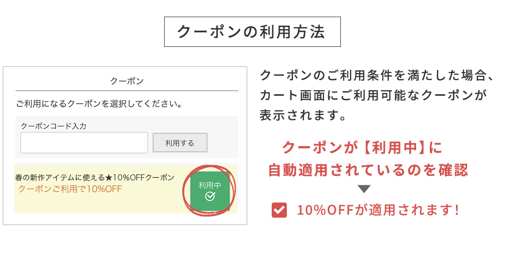 クーポンの利用方法