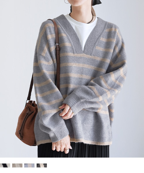 【11月中限定/BLACK FRIDAY価格！】PLAY ベージュ カーディガン ドットジャガードカーディガン LE SOUK HOLIDAY｜クロスプラス公式通販