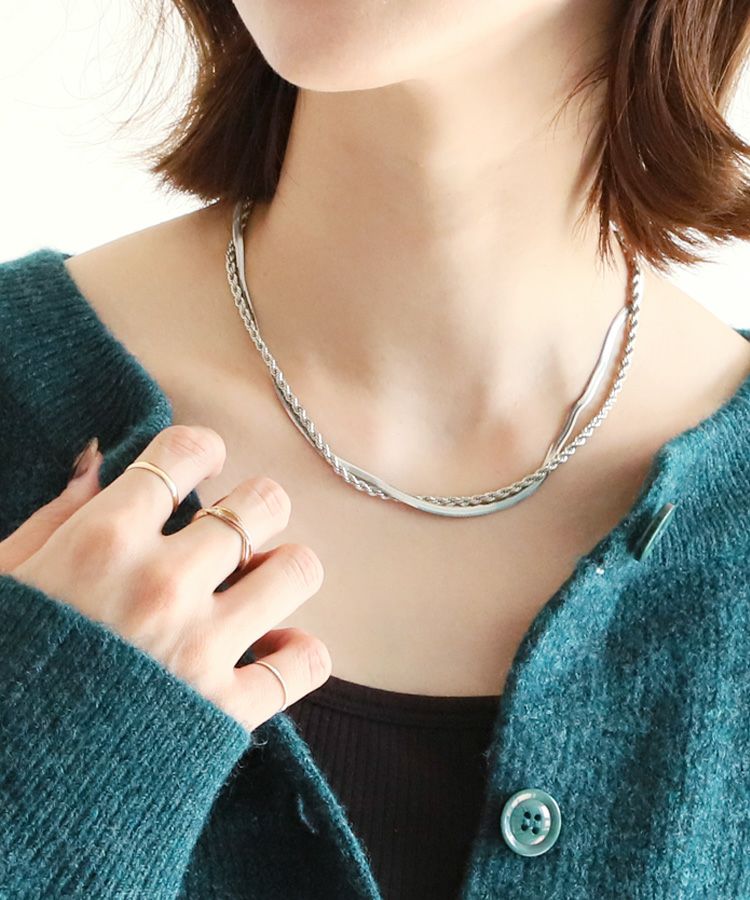 金属アレルギー対応 ロープチェーンネックレス ネコポス発送5 | reca