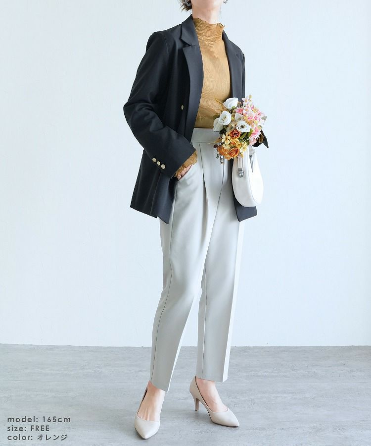 フレアスリーブハイネックシアープルオーバー(aq24112005-1) ネコポス