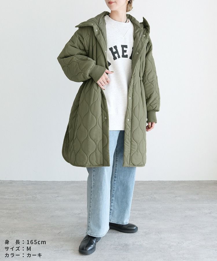 キルティングドロストフードコート(y8127) 宅配便発送 | reca