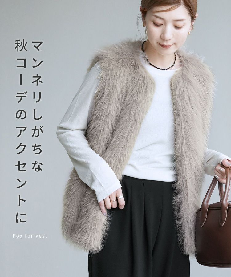 HAPPYBAG(C)】フォックス風ファーベスト(p246555-1) 宅配便発送 | reca